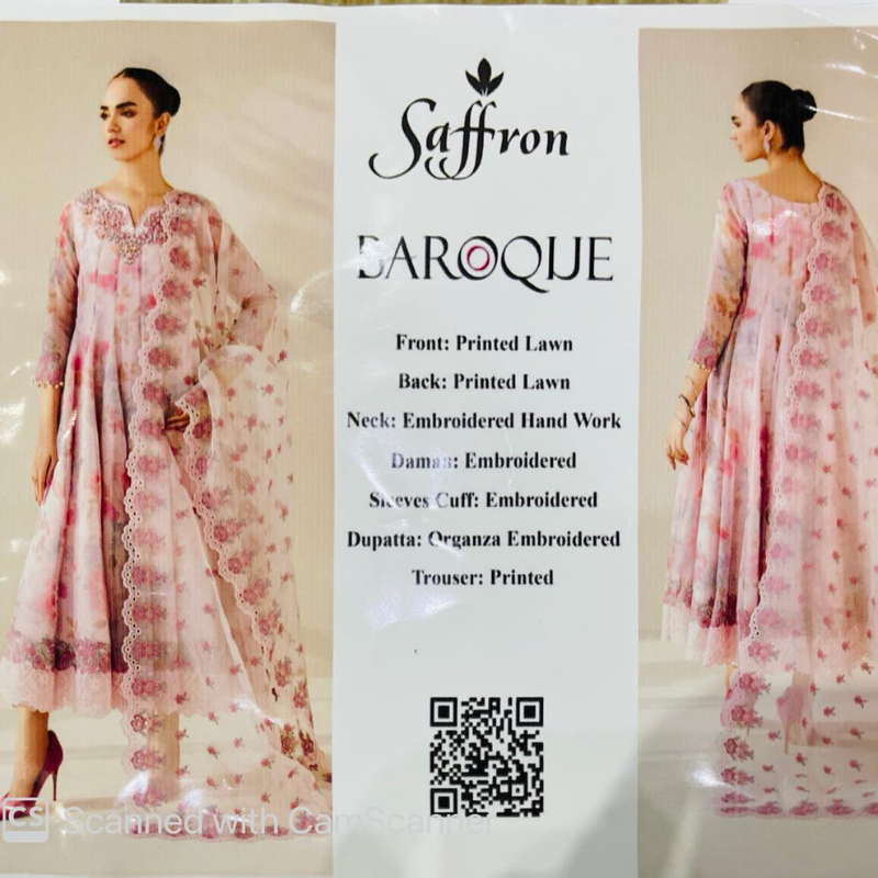 BAROUQE Lawn Embroidered Patches Suit –