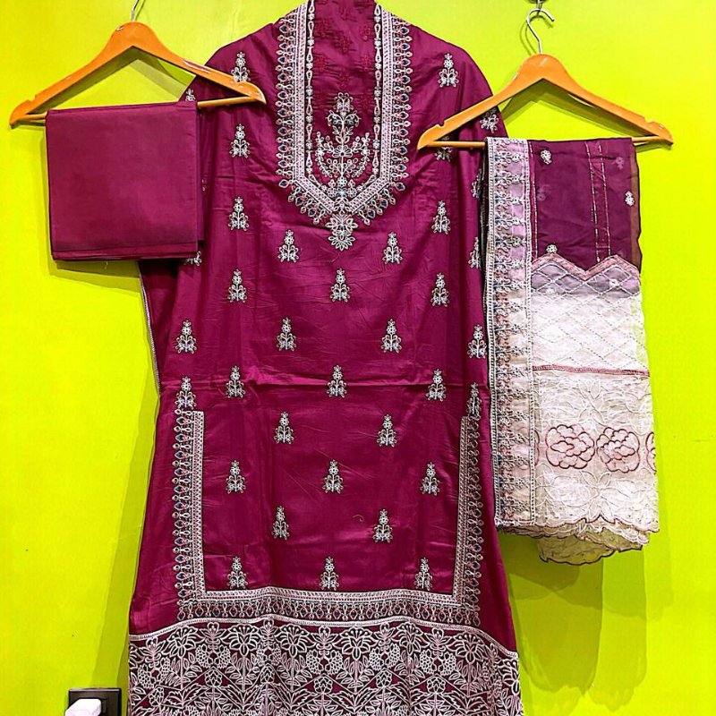 Luxury Embroidered 3PC Unstitched Suit