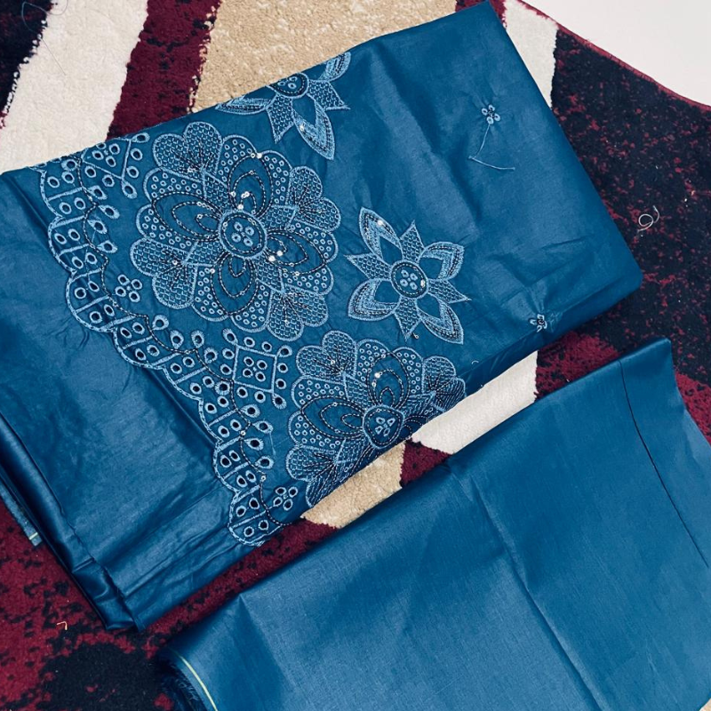 2PC Unstitched Boring Daman Suit: