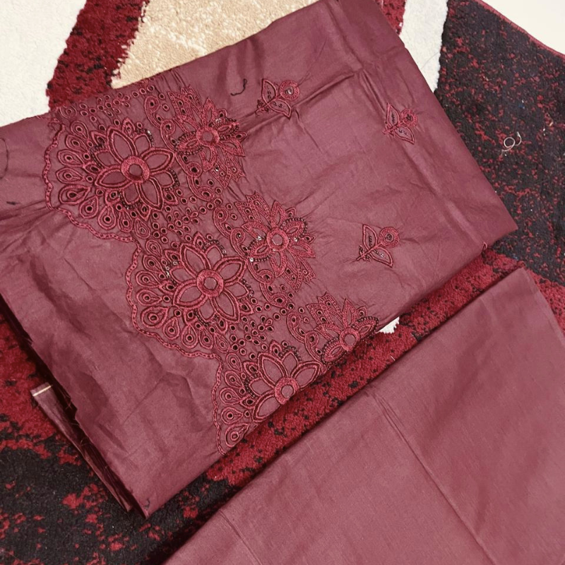 2PC Unstitched Boring Daman Suit: