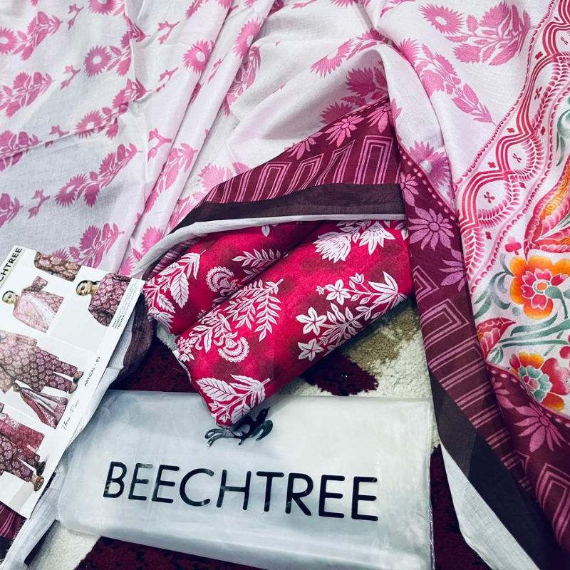 Beechtree Unstitched 3 Piece Lawn Suit 🌸