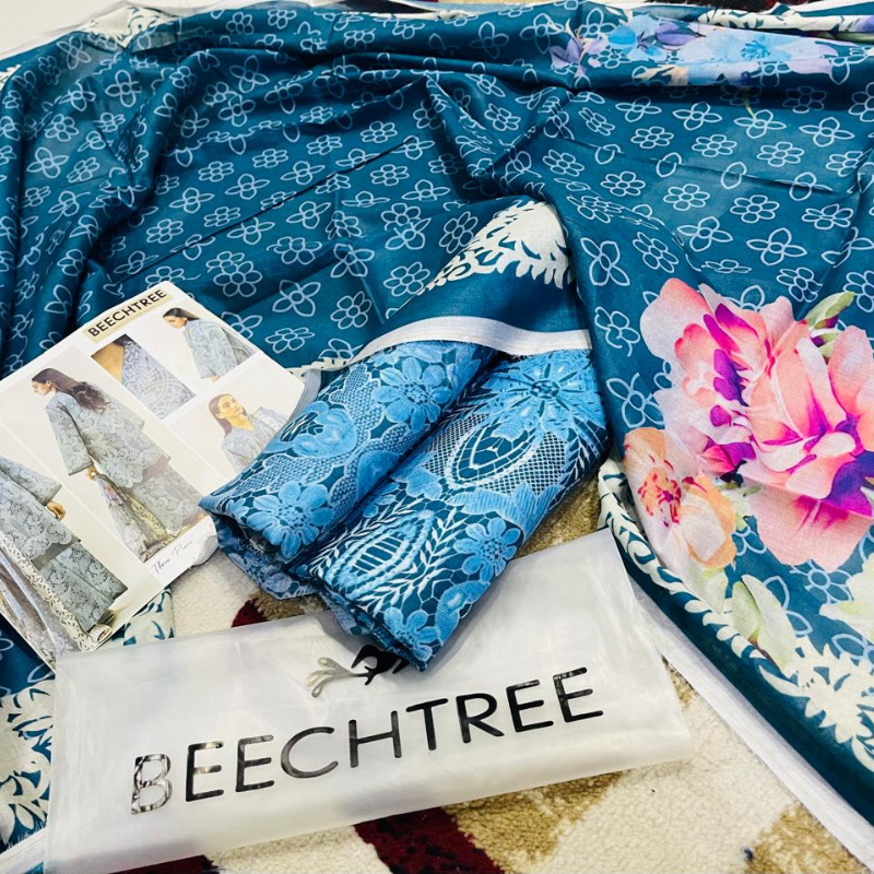 Beechtree Unstitched 3 Piece Lawn Suit