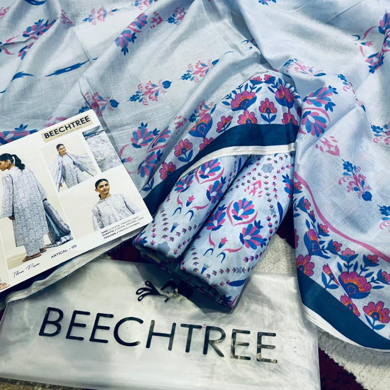 Beechtree Unstitched 3 Piece Lawn Suit 🌸