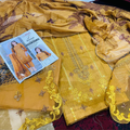 Embroidered 3PC Unstitched Suit: