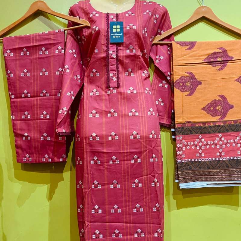 Lawn 3PC Stitched Suit